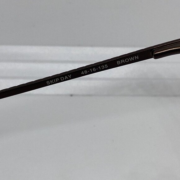 LUCKY BRAND SKIP DAY Brown Rectangular Kids Full Rim Eyeglasses Frames 48-16-135 - Picture 8 of 10
